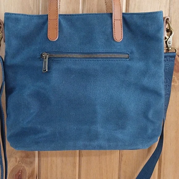 Lee Waxed Canvas Leather Crossbody Purse - Picture 4 of 9